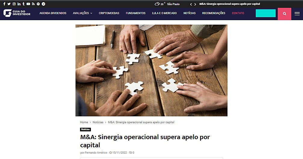 M&A: Sinergia operacional supera apelo por capital